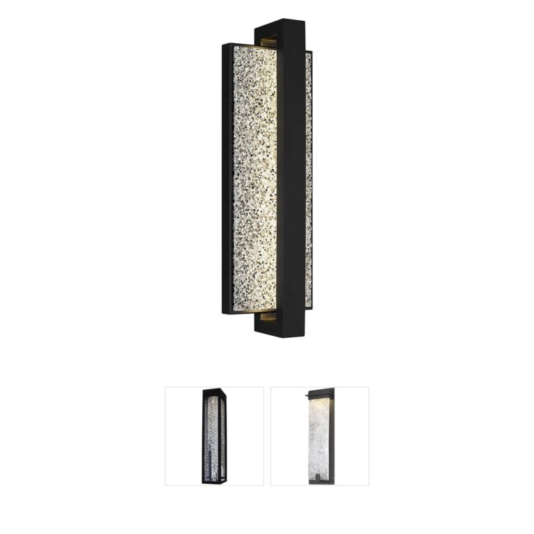 Alteck Lighting Seafoam Sand Black LED Outdoor Wall Sconce