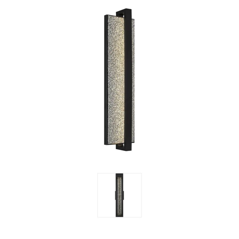 Alteck Lighting Seafoam Sand Black Integrated LED Outdoor Sconce