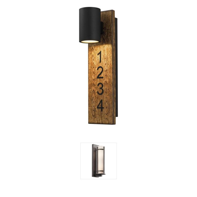 Alteck Lighting Woodone Sand Black LED Outdoor Wall Sconce