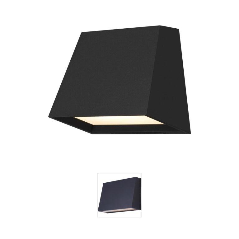 Alteck Lighting Fillet Sand Black LED Outdoor Wall Sconce