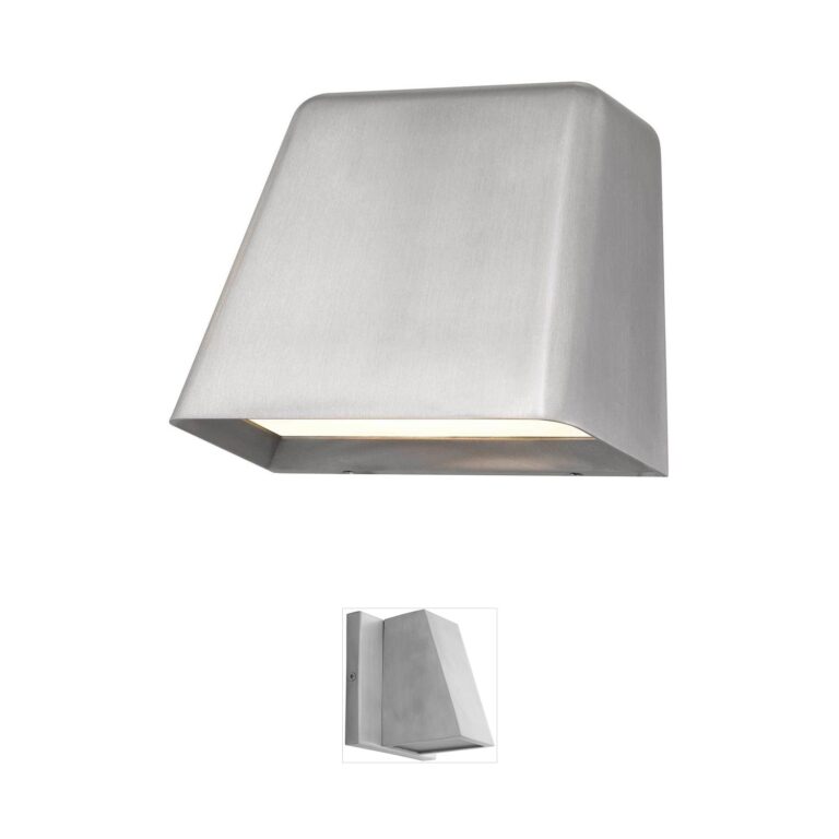 Alteck Lighting Bull Brushed Aluminum Outdoor Wall Sconce