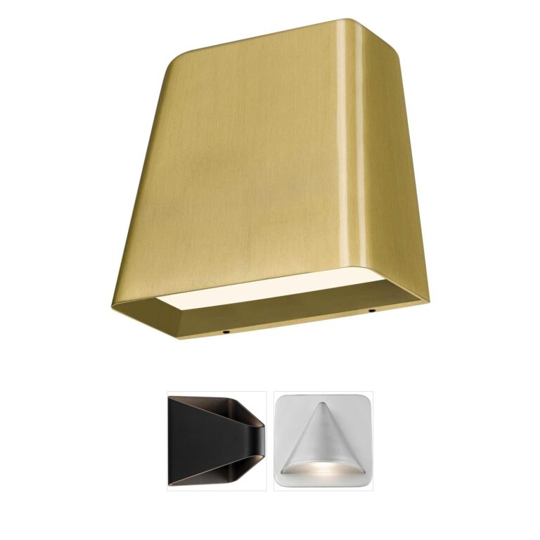 Alteck Lighting Bull Brushed Brass LED Outdoor Wall Sconce