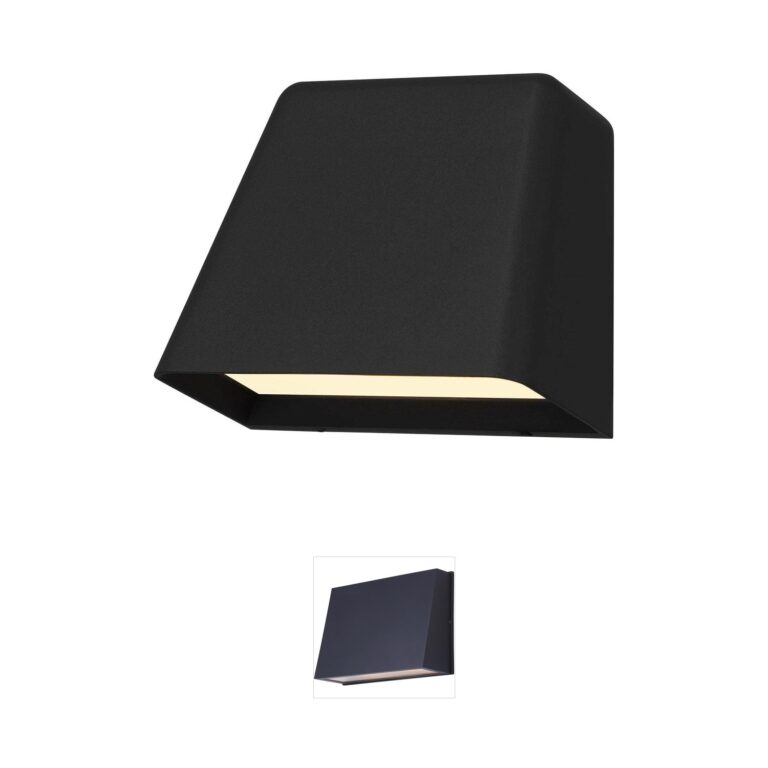 Alteck Lighting Bull Sand Blast Glass 3-CCT LED Outdoor Wall Sconce
