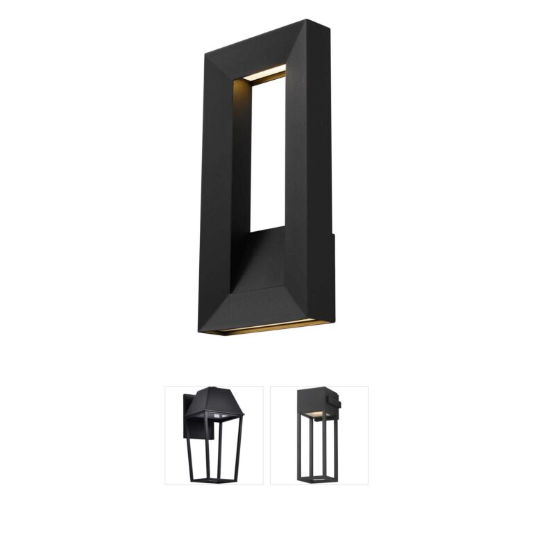 Alteck Lighting Paletto Integrated LED Outdoor Wall Sconce with Sand Blast Glass