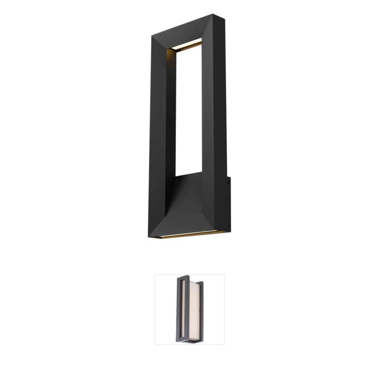 Alteck Lighting Paletto 3-CCT Sand Black Outdoor Sconce
