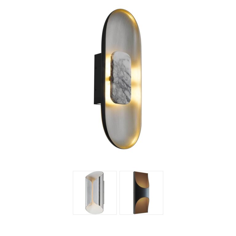 Alteck Lighting Marilyn Brushed Aluminum Integrated LED Outdoor Sconce