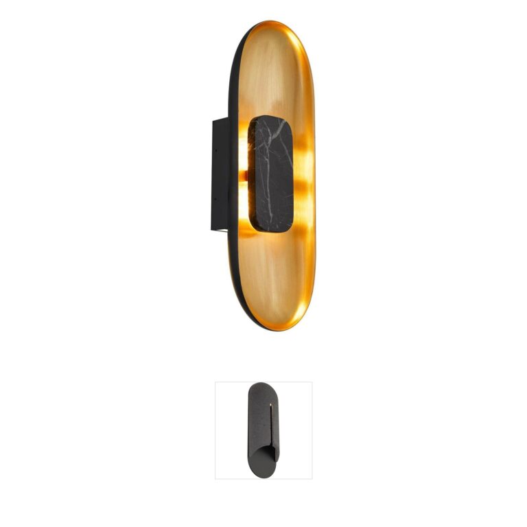 Alteck Lighting Marilyn 20-Inch 3-CCT Integrated LED Outdoor Wall Sconce in Brushed Brass