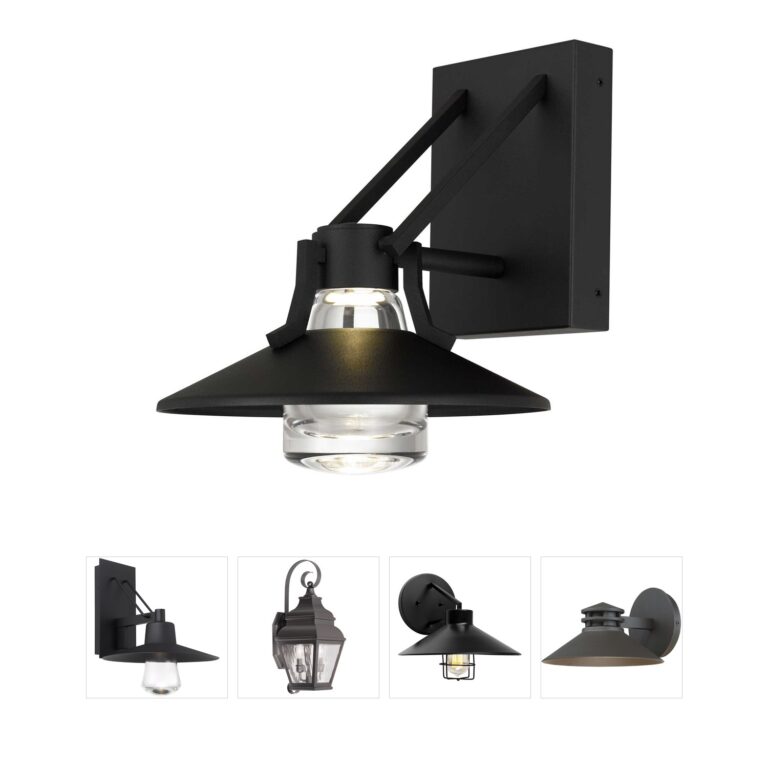 Alteck Lighting Radiant Sand Black 3-CCT LED Outdoor Sconce