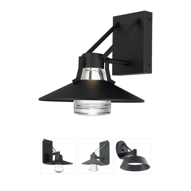 Alteck Lighting Radiant Sand Black LED Wall Sconce
