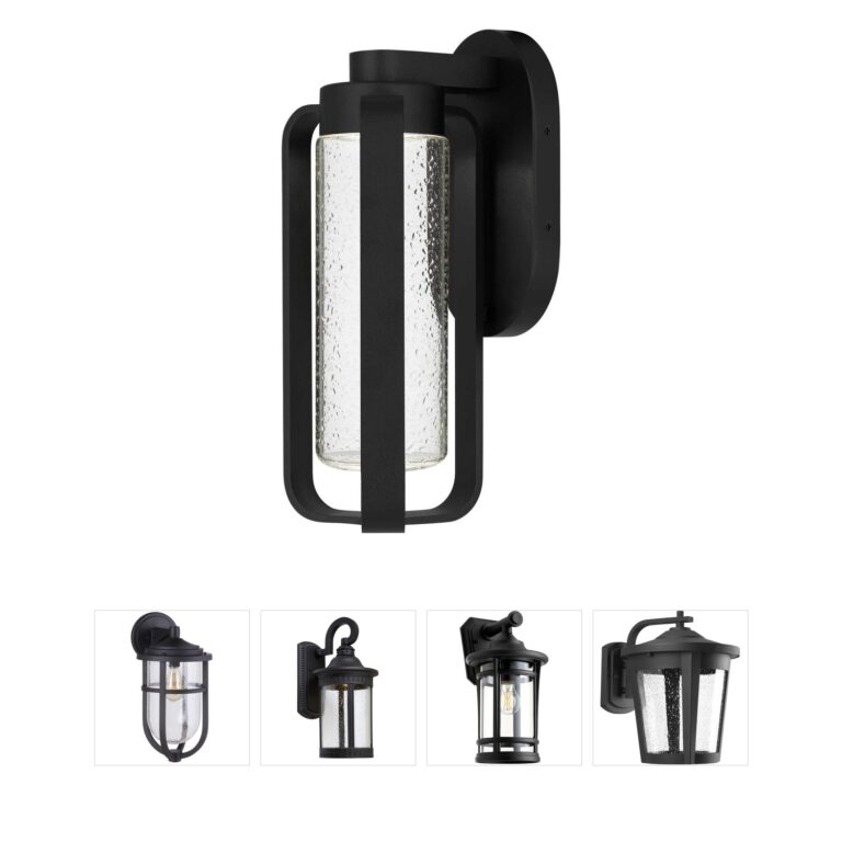 Alteck Lighting Clover Seedy Glass LED Outdoor Wall Sconce
