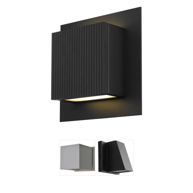 Alteck Lighting Miami Sand Blast Glass 3-CCT LED Outdoor Sconce
