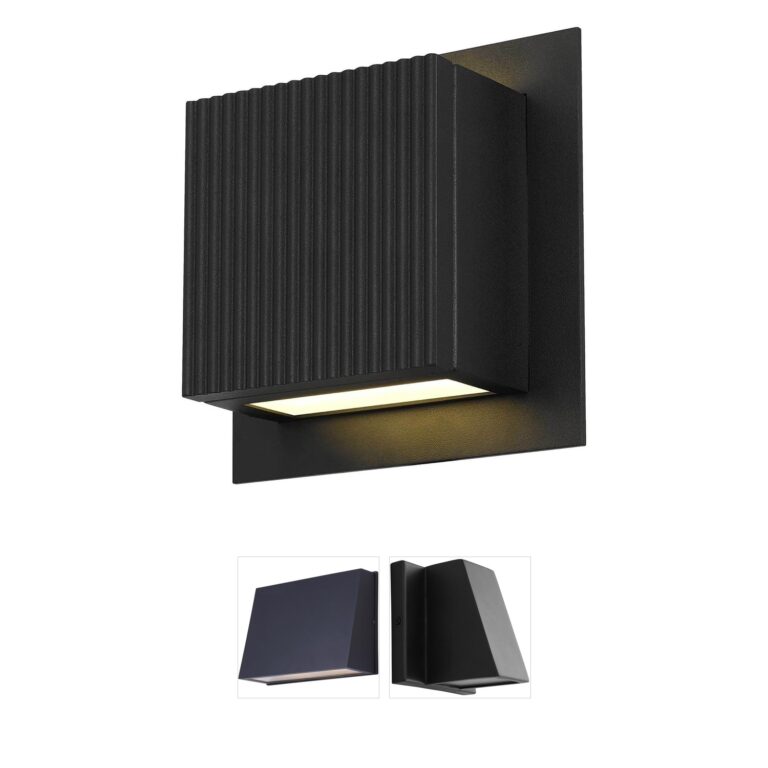 Alteck Lighting Miami Sand Black LED Outdoor Wall Sconce