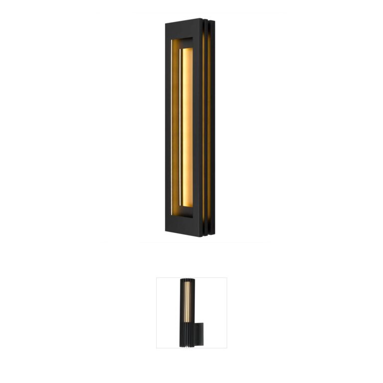 Alteck Lighting Layer 3-CCT Sand Black LED Outdoor Sconce