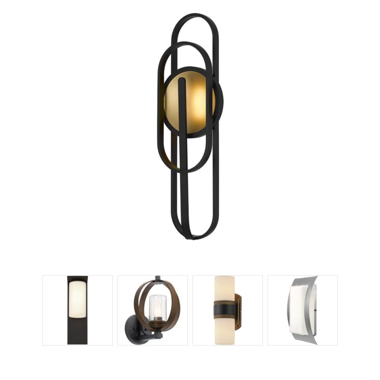 Alteck Lighting Raymond Sand Black 3-CCT LED Outdoor Wall Sconce