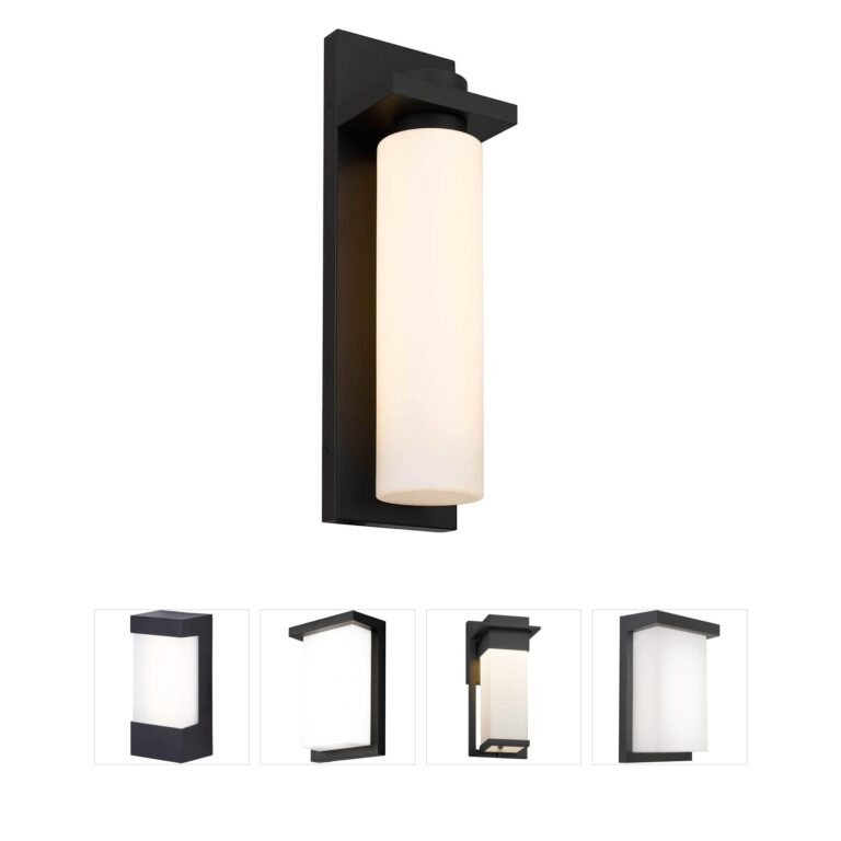 Alteck Lighting Kast Etched Glass 3-CCT LED Outdoor Sconce