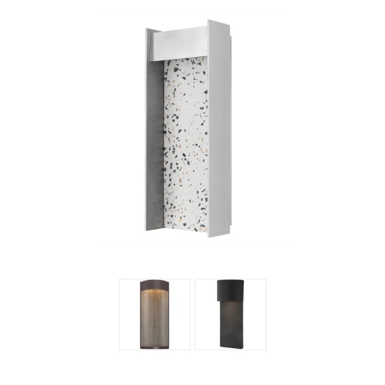 Alteck Lighting Terrazzo Brushed Aluminum Integrated LED Wall Sconce