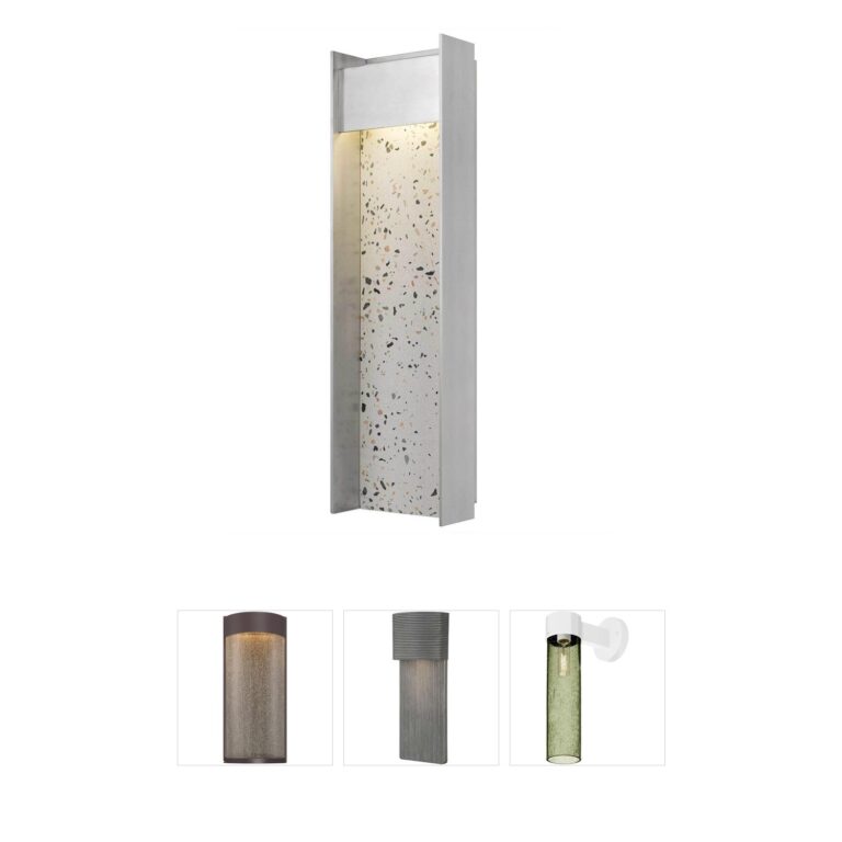 Alteck Lighting Terrazzo Brushed Aluminum Outdoor Wall Sconce