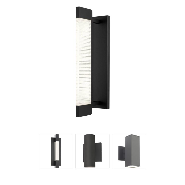 Alteck Lighting Solice Sand Black Integrated LED Outdoor Wall Sconce