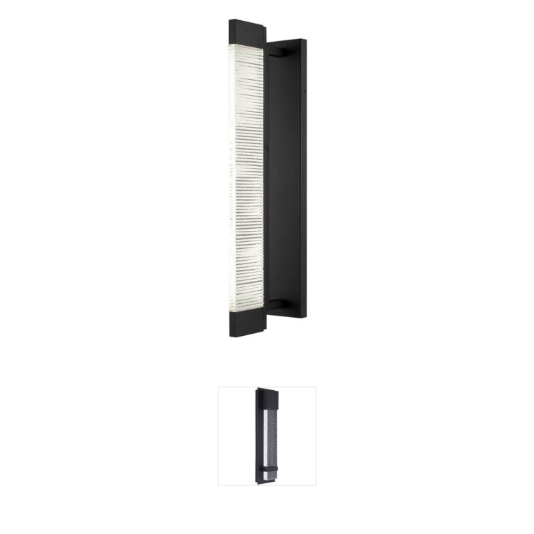 Alteck Lighting Solice Clear Sawn Glass Outdoor Wall Light