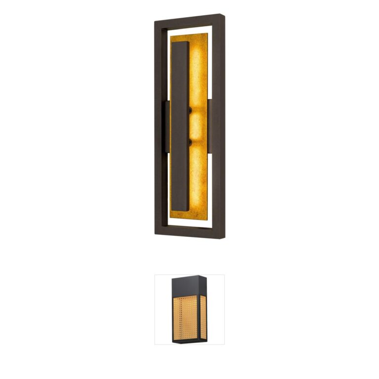 Alteck Lighting Panels Integrated LED Outdoor Wall Sconce with Sand Blast Glass
