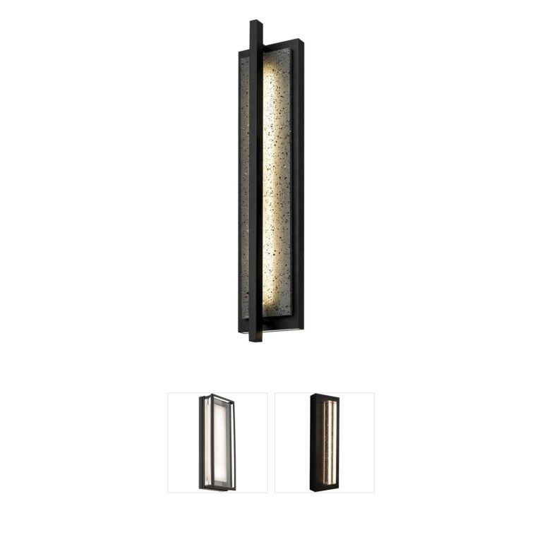 Alteck Lighting Dakota 32-Inch Sand Blast Glass Integrated LED Outdoor Wall Sconce