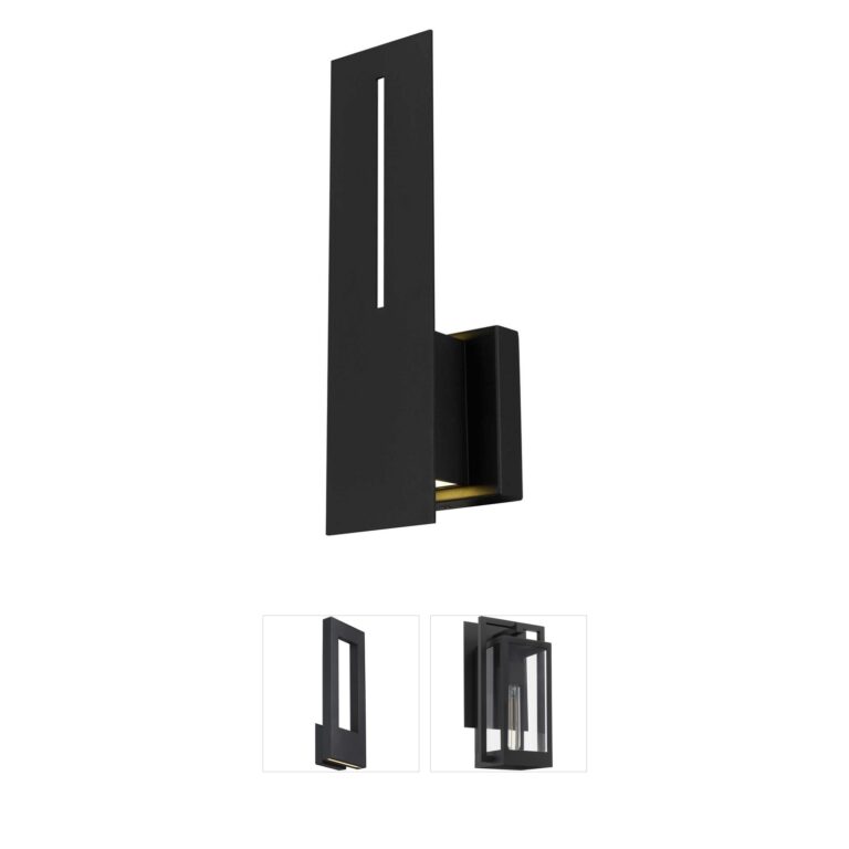 Alteck Lighting Slot Sand Black 3-CCT LED Outdoor Wall Sconce
