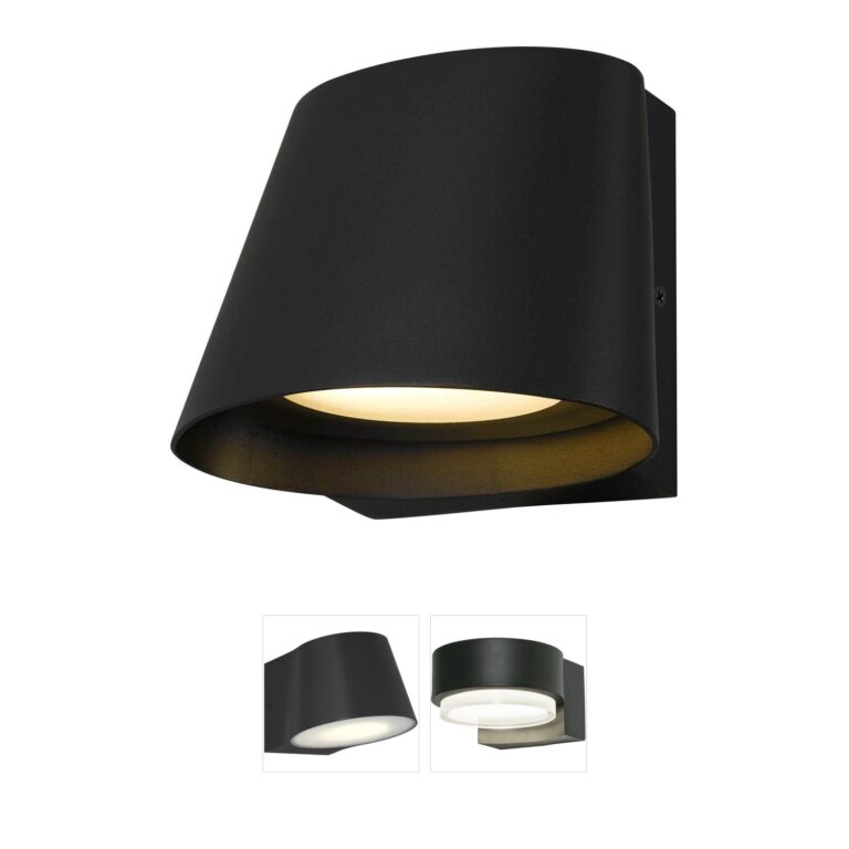 Alteck Lighting Grace Sand Black Integrated LED Outdoor Sconce