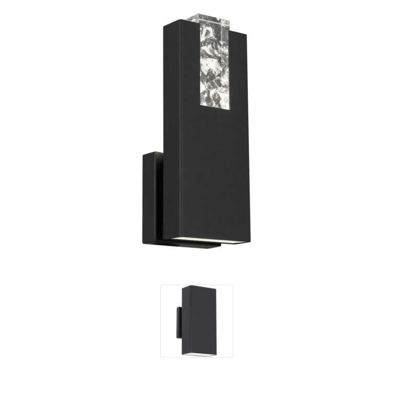Alteck Lighting Mille Clear Wispy Crystal Outdoor Wall Sconce
