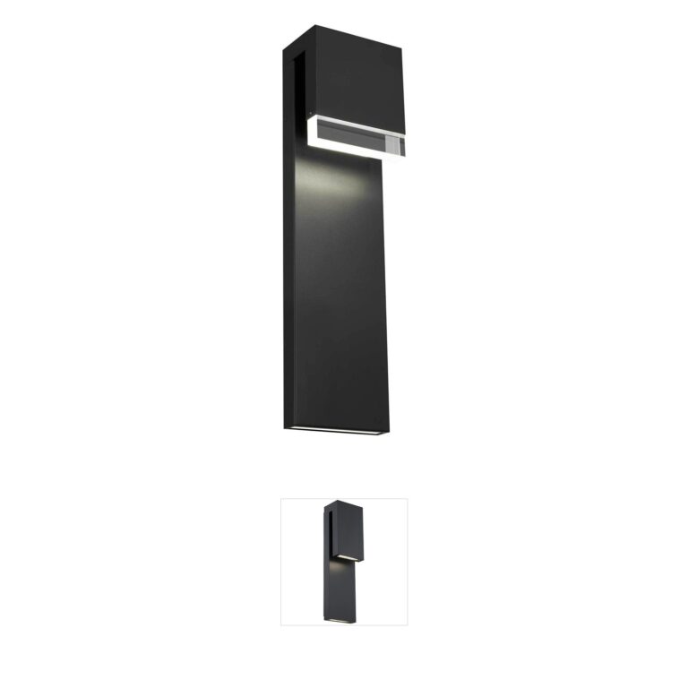 Alteck Lighting Lagos Integrated LED Outdoor Wall Sconce with Clear Glass