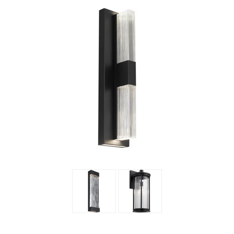 Alteck Lighting Arles Sand Black 3-CCT LED Outdoor Sconce
