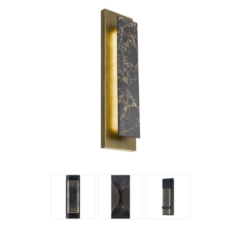Alteck Lighting Zoey 3-CCT LED Outdoor Wall Sconce in Painted Antique Brass