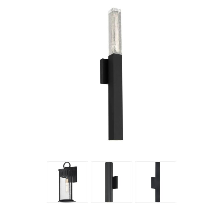 Alteck Lighting Folio LED Outdoor Sconce with Clear Wispy Crystal