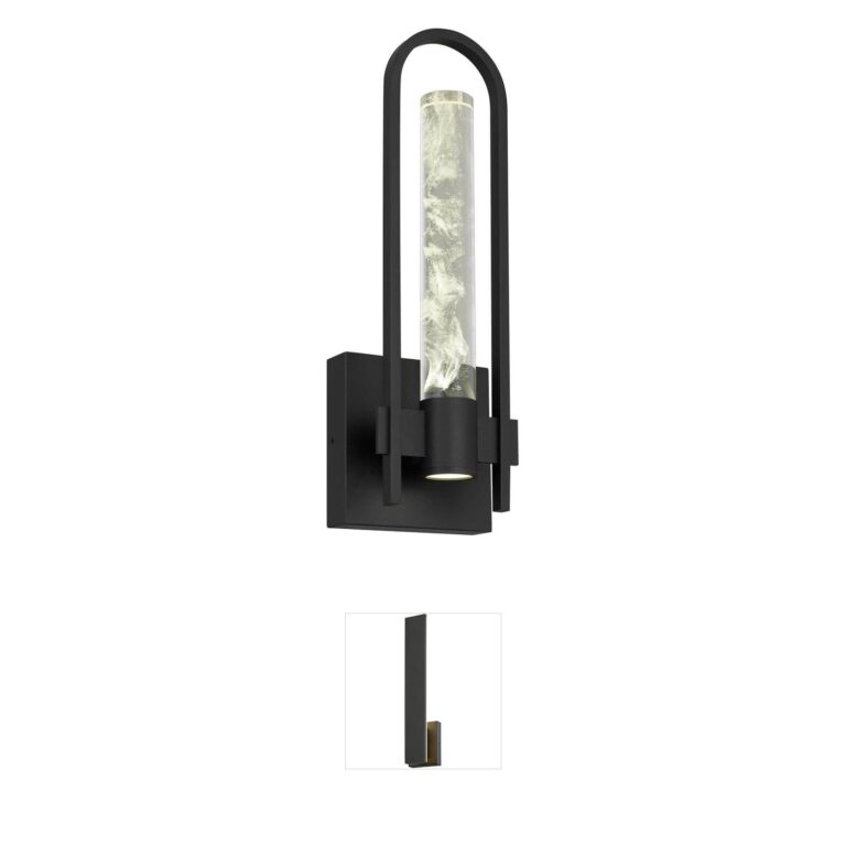 Alteck Lighting Arch Clear Wispy Crystal 3-CCT LED Outdoor Wall Sconce
