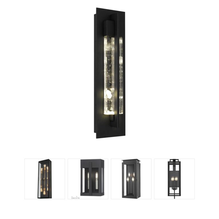 Alteck Lighting Rivera Cloudy Crystal Integrated LED Outdoor Sconce