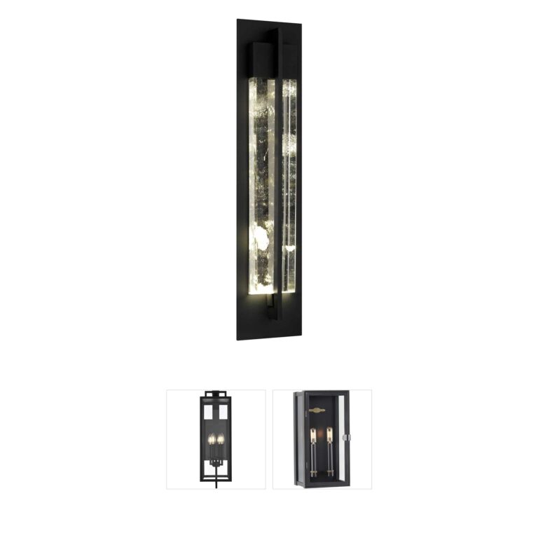 Alteck Lighting Rivera Cloudy Crystal LED Outdoor Sconce