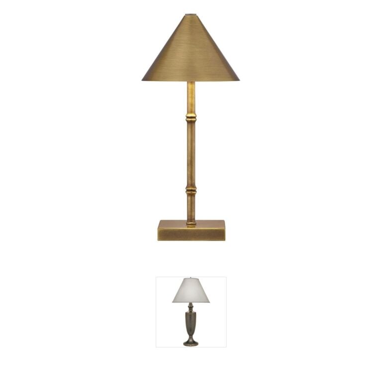 Savoy House Mae Brass Bamboo Portable LED Table Lamp