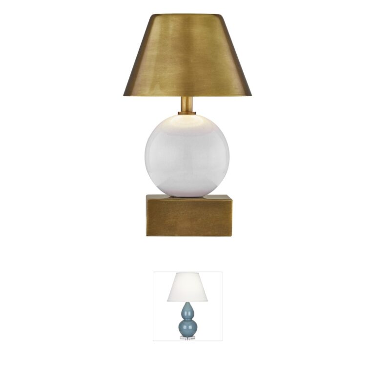 Savoy House Silas Ceramic and Brass Portable LED Table Lamp