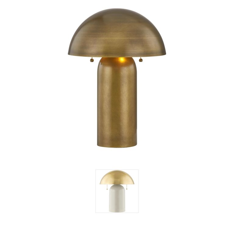 Savoy House McKey Brass 1-Light Table Lamp with Three-Way Switch