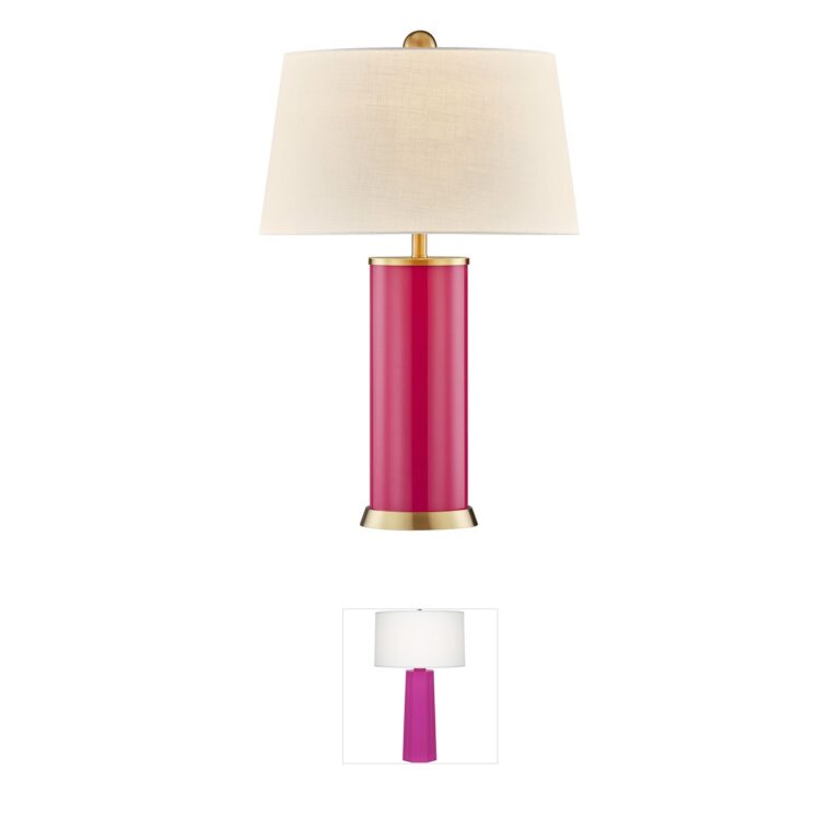 Savoy House Melissa Fuchsia Rose Three-Way Table Lamp