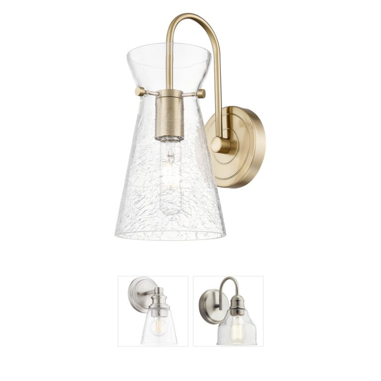 Innovations Lighting Nicole Champagne Bronze Sconce with Crackle Glass