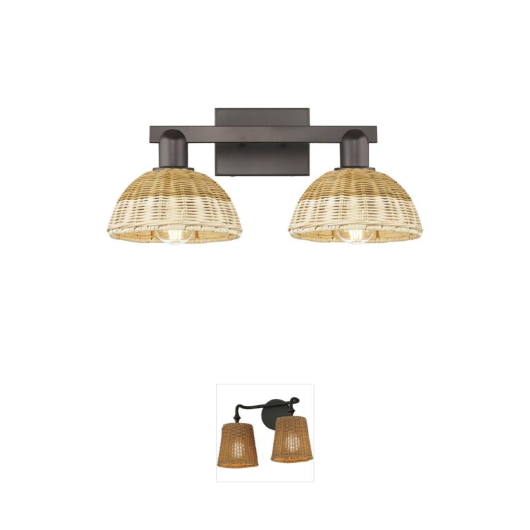 Innovations Lighting Natural Ballston Dome 2-Light Oil Rubbed Bronze Vanity