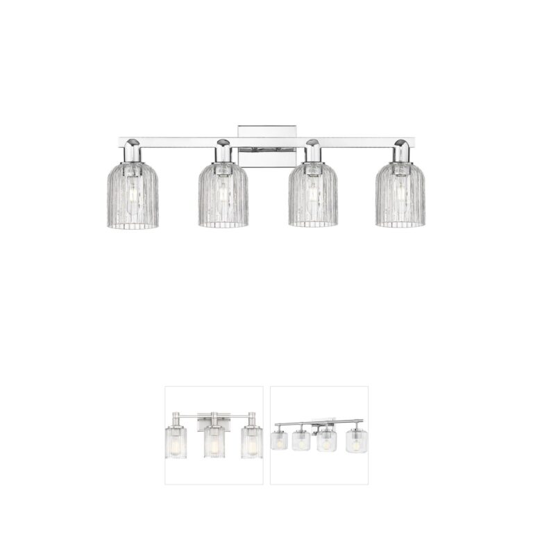 Innovations Lighting Bridal Veil 4-Light Polished Chrome Vanity Light with Clear Glass