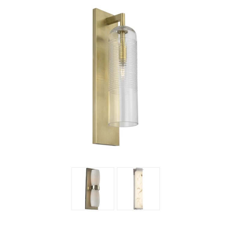 Visual Comfort Modern Sean Lavin Leano Hand-Cut Glass Wall Sconce