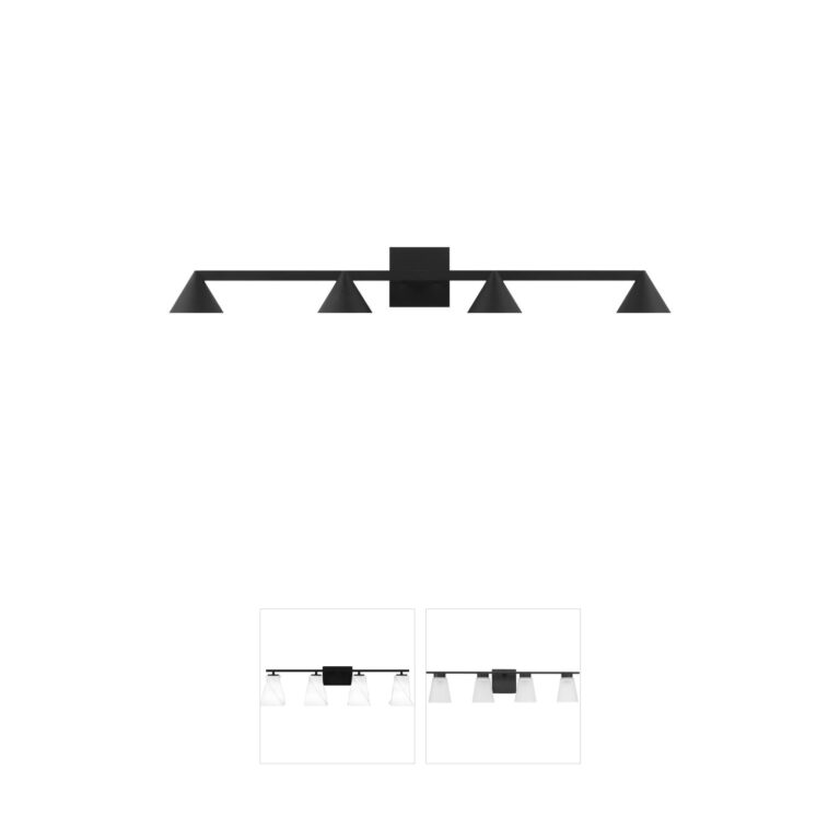 Visual Comfort Modern Sean Lavin Midrand 4-Light LED Nightshade Black Vanity Light
