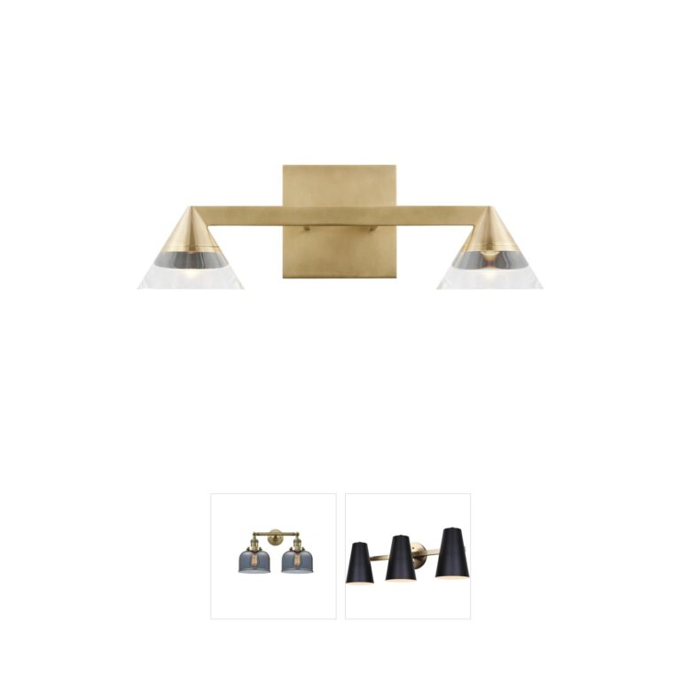 Visual Comfort Modern Sean Lavin Midrand 2-Light Crystal LED Vanity Light