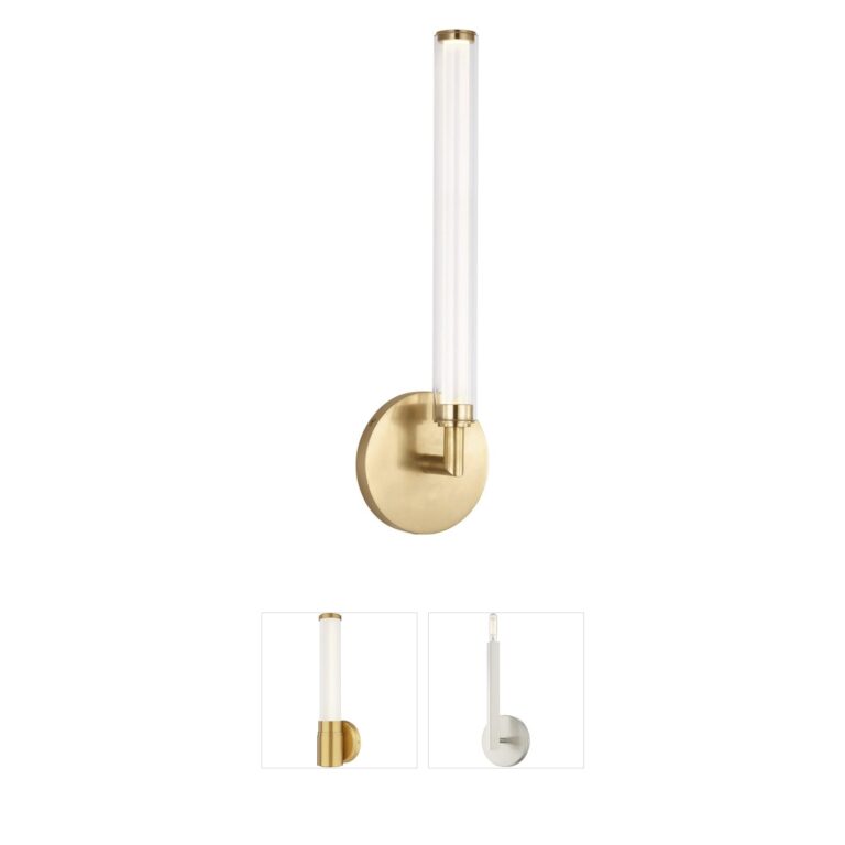 Visual Comfort Modern Sean Lavin Poza Hand-Rubbed Antique Brass LED Wall Sconce
