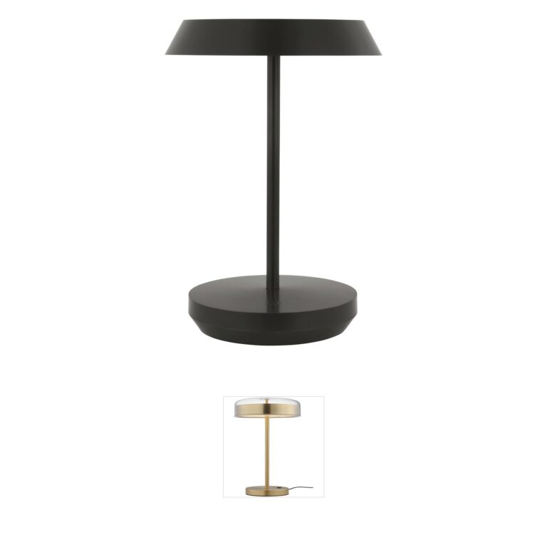 Visual Comfort Modern Sean Lavin Tepa Rechargeable LED Table Lamp in Bronze