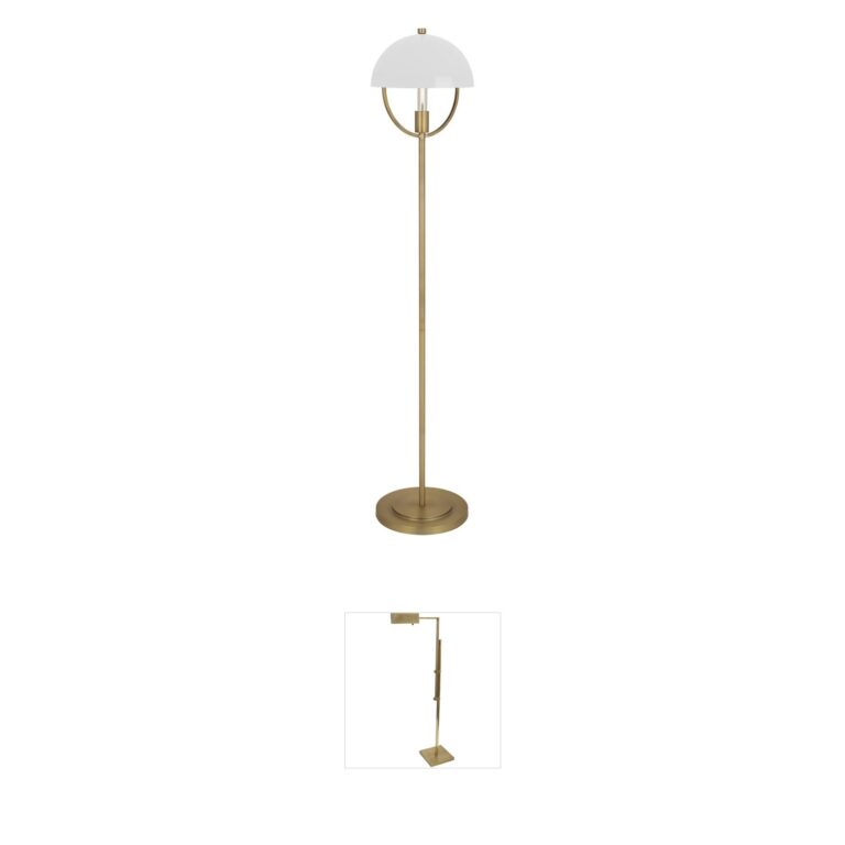 Robert Abbey Mavisten Edition Copernica Lacquered Burnished Brass Floor Lamp