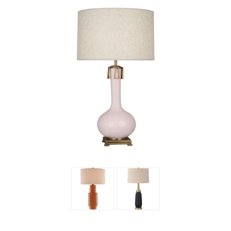 Robert Abbey Athena Rose Water Ceramic Table Lamp