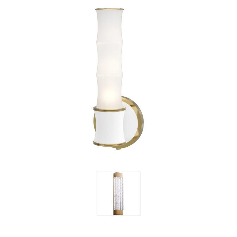 Robert Abbey Kane Daisy and Modern Brass Glass Wall Sconce